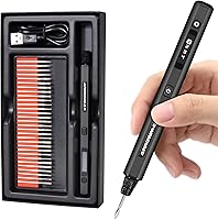 Vista 8 de AM ARROWMAX - Mini bolígrafo de grabado: herramienta portátil inalámbrica definitiva para artistas y aficionados al bricolaje, graba más de 50