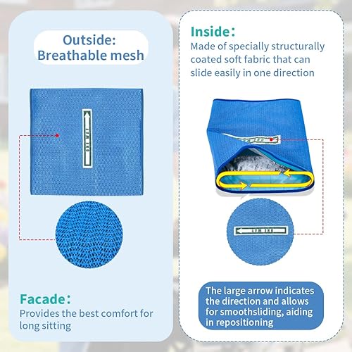 Miniatura 3 de Cojín tubular de asiento unidireccional, almohadilla antideslizante para prevención de caídas para ancianos o discapacitados en sillas de ruedas,