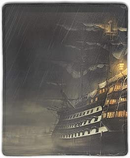 Mouse Pads Ships Sea Light Rain Theme Computer Mouse Mat- Stylish, Durable Office Accessory and Gift - coolthings.us