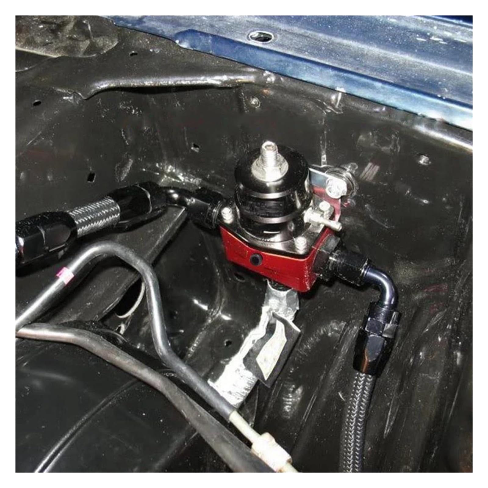 Régulateur de pression de carburant Régulateur de pression de carburant universel réglable ORB6 pour voiture de course, avec manomètre, pour BM&W E39 Série 5 (2000-)(Silver)