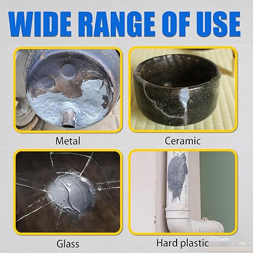 Miniatura 5 de Pegamento de reparación de metal, paquete de 2 adhesivos epoxi metálicos de 5.64 onzas, resistentes a altas temperaturas, pegamento adhesivo para