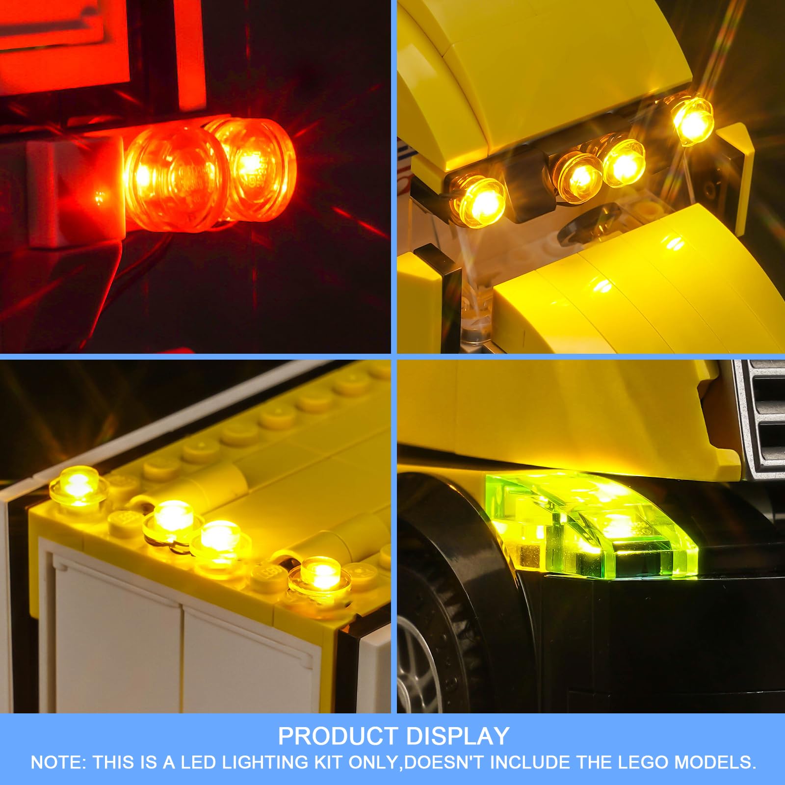Light Kit for Lego Yellow Delivery Truck Lighting Set for Lego 60440 Yellow Delivery Truck Set - Not Include Models, Just Light Kit - Image 4