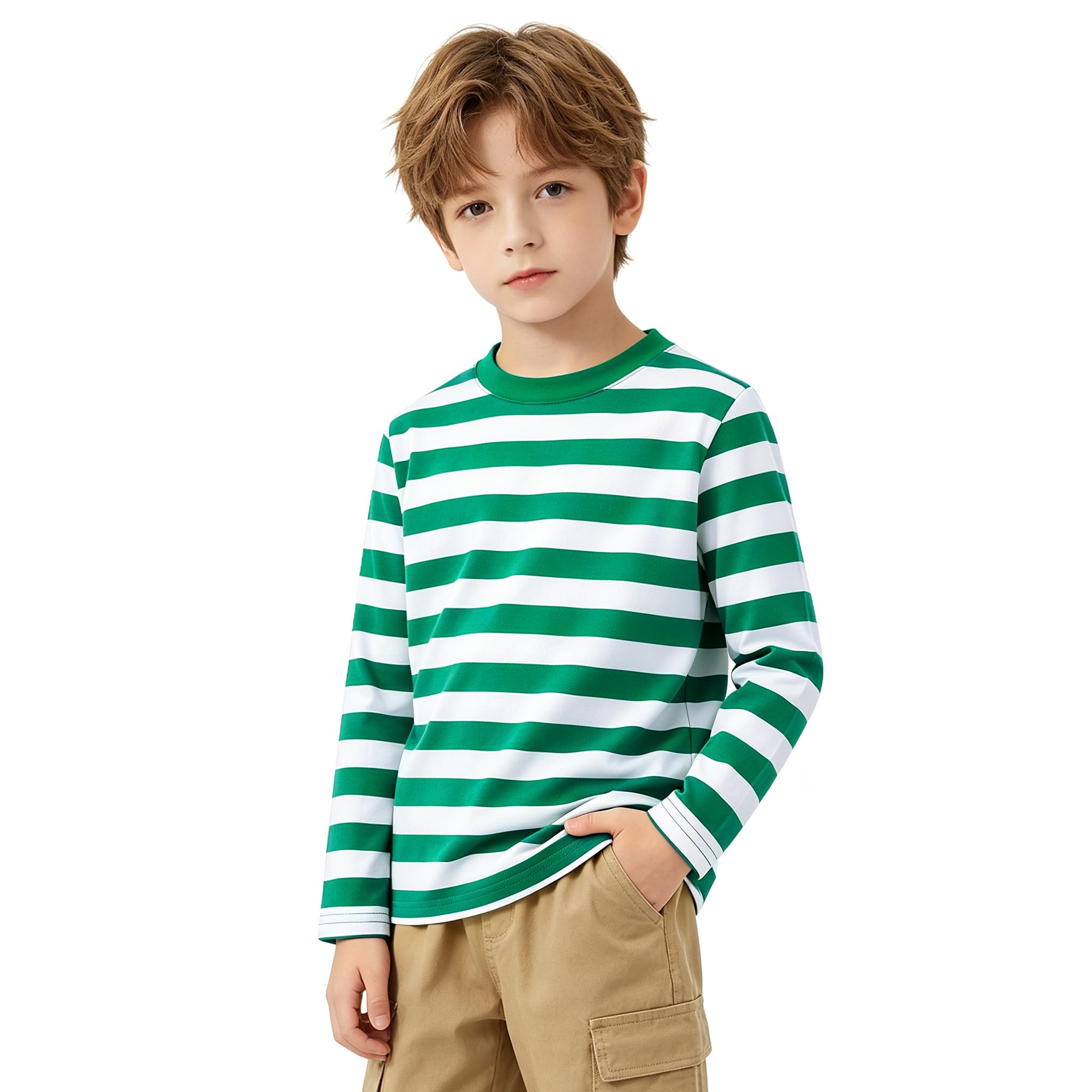 Magic Park 6M-14Y Kid Striped T-Shirt Boys Cotton Tee Basic Top
