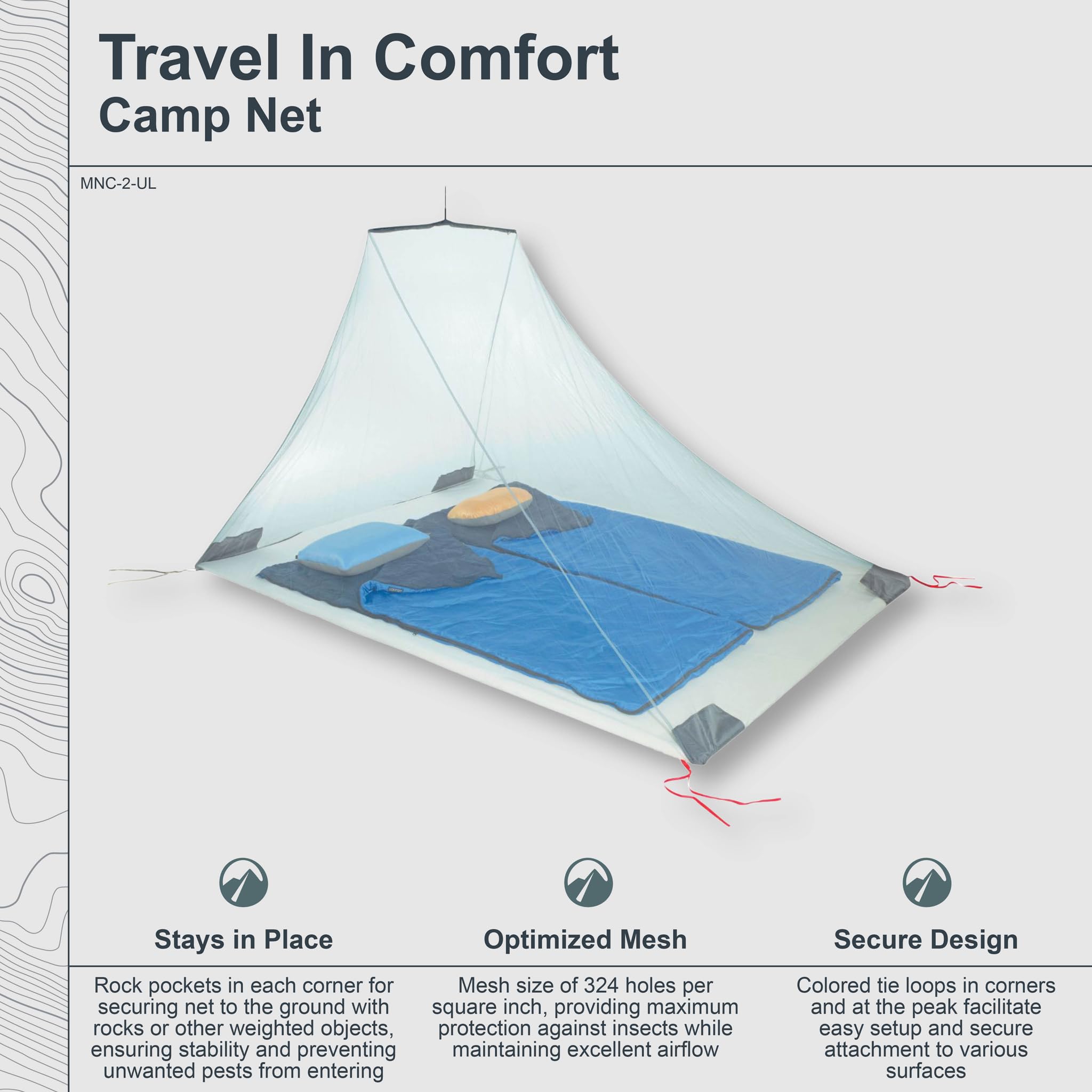 Cocoon Mosquito Outdoor Net Ultralight Double transparent/grün