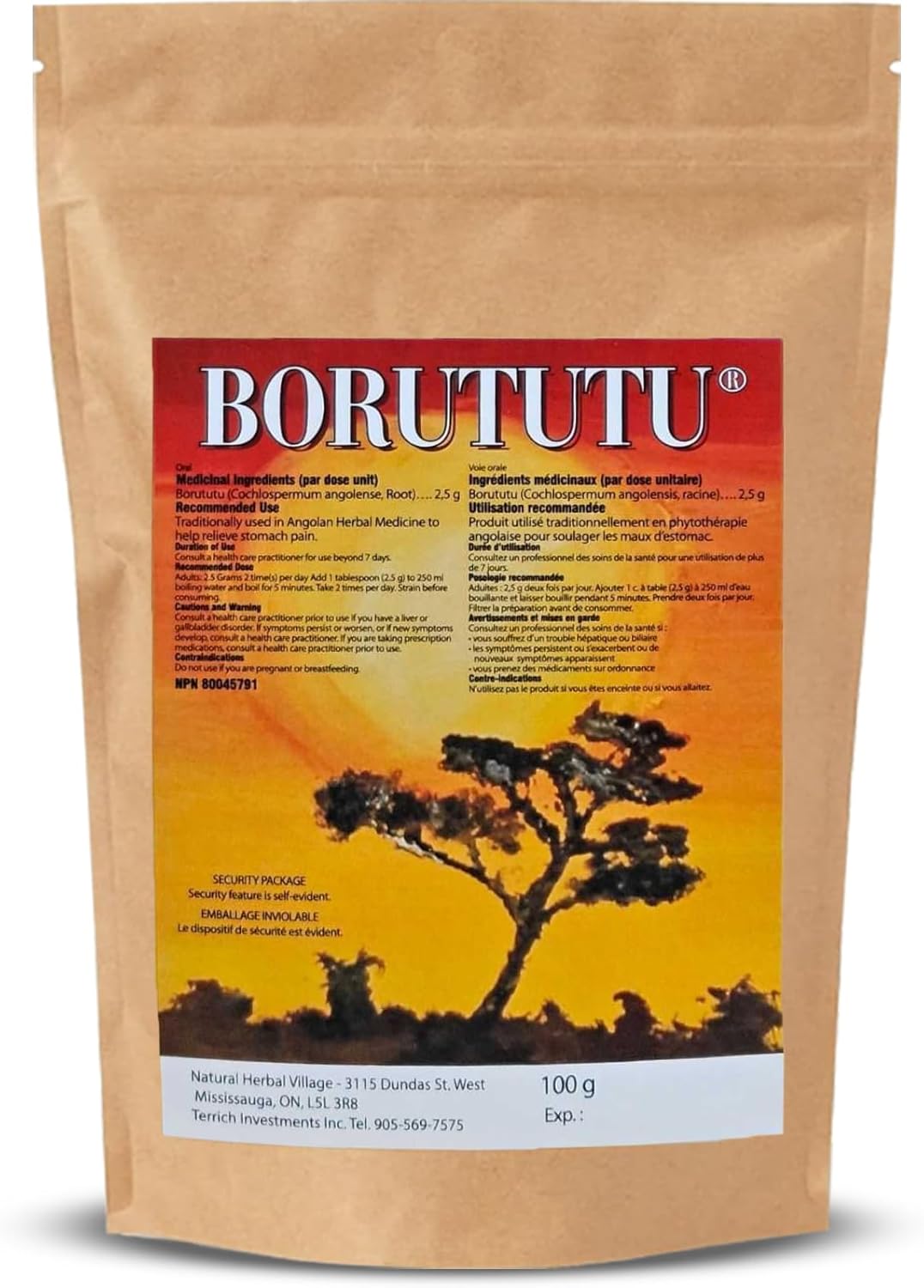 Borututu Root – Herbal Liver Detox Supplements – 100% Natural Liver Health Supplement, Premium 100g Package for Liver Cleanse and Overall Wellness – Boost Digestion, Circulation, and Immunity