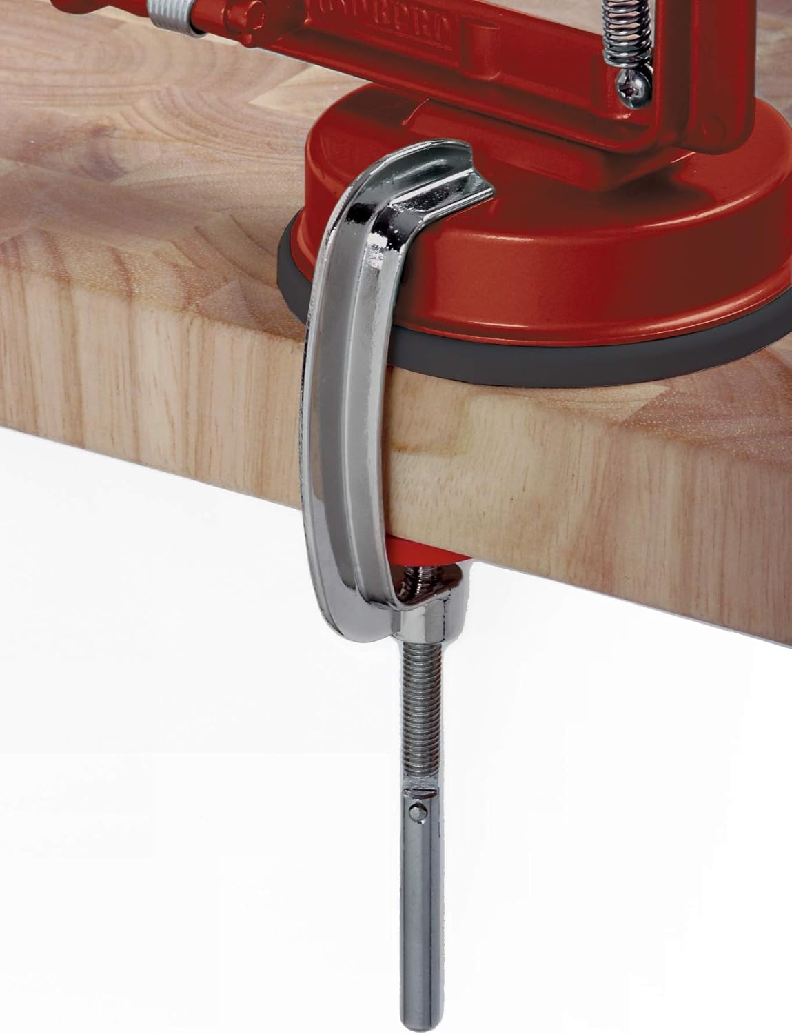 Norpro Apple Master-Apple, Potato, Parer, Slicer & Corer with Vacuum Base & Clamp,Red
