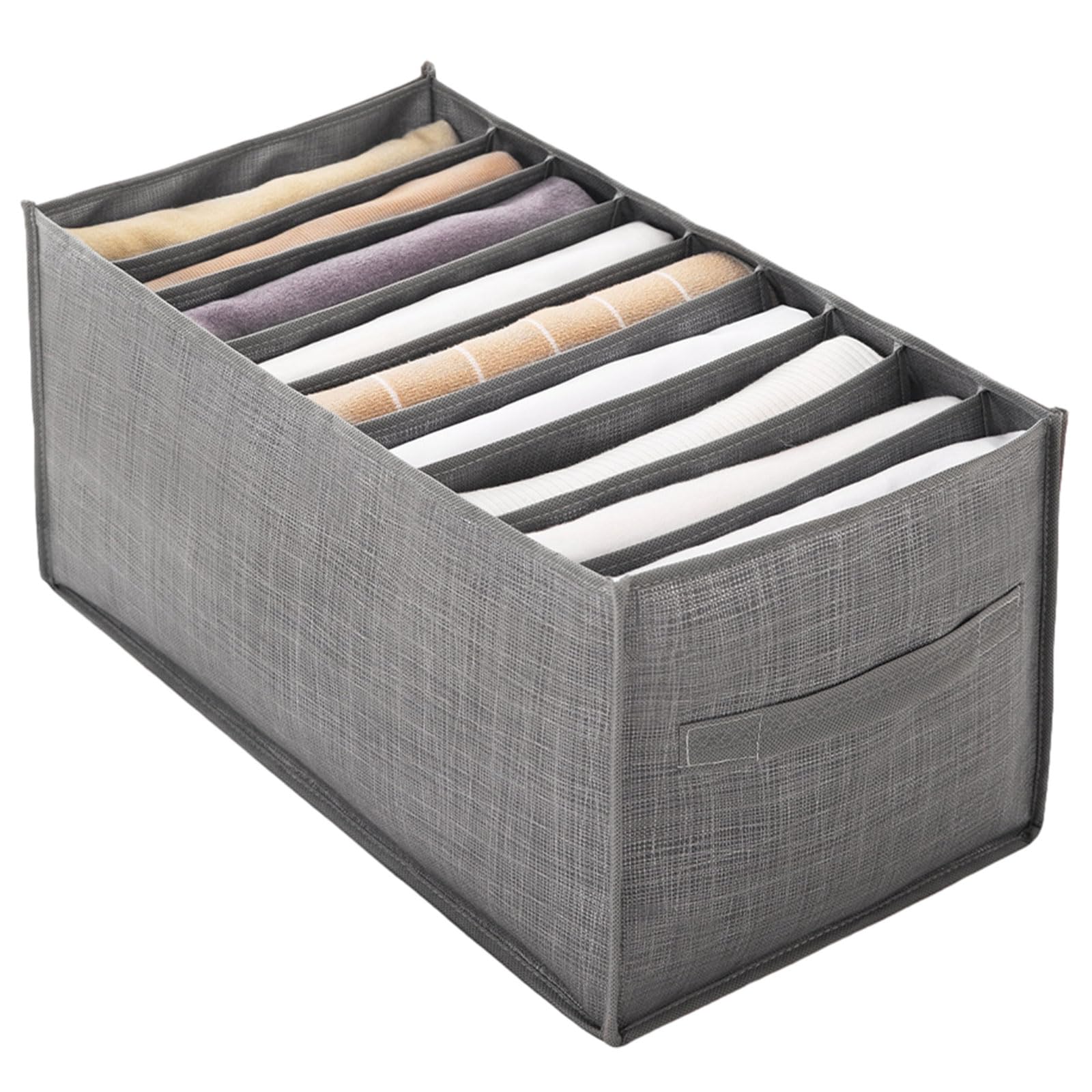 Lerpwige Trouser Storage Container Efficient Pants Box with Multiple Compartments Foldable Closet Organizers Foldable Pants