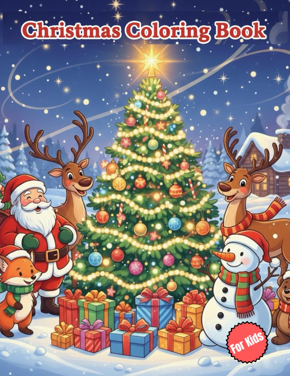 Christmas coloring book: Fun & Festive Coloring Pages for Kids