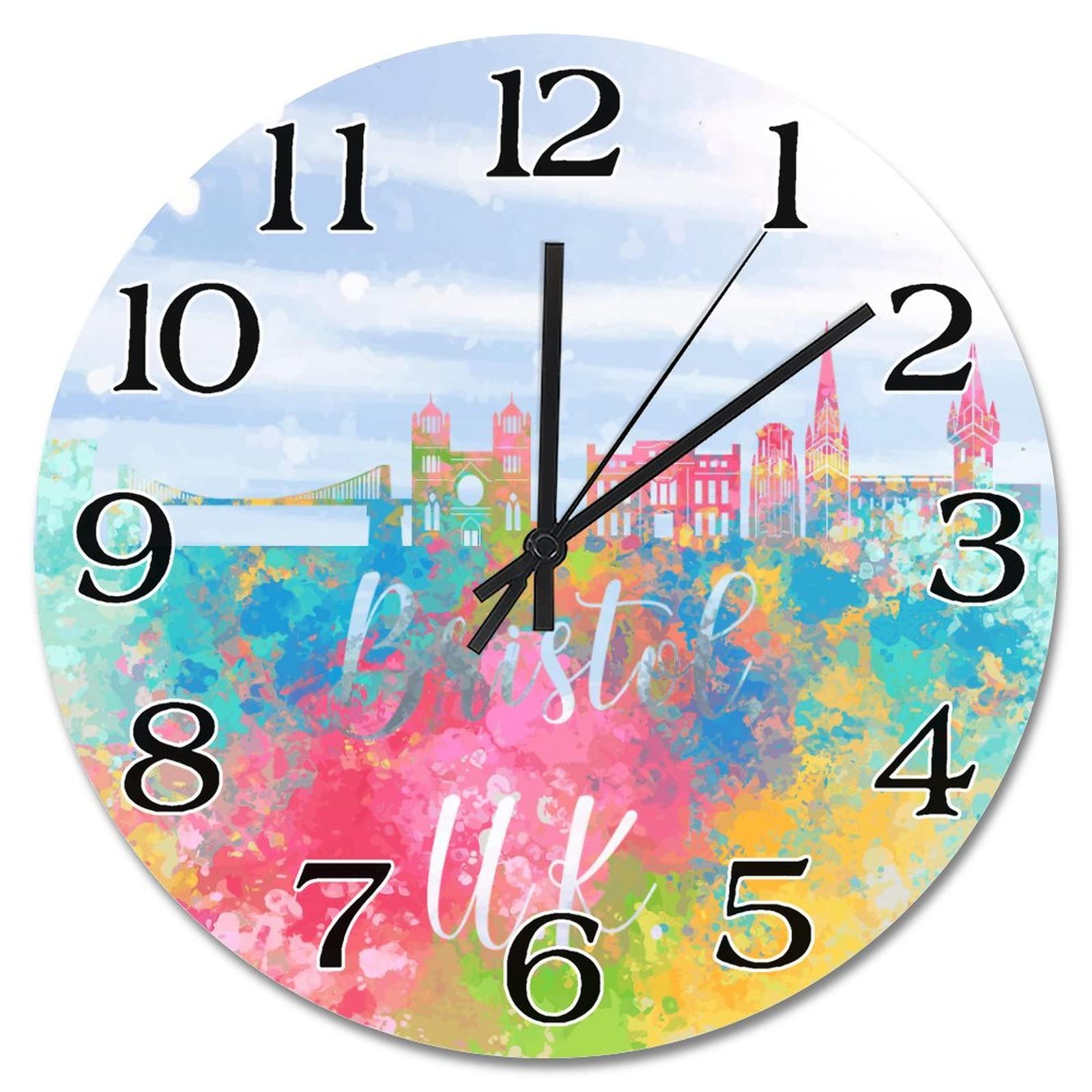 Horloge murale Bristol à suspendre, idée cadeau originale de voyage