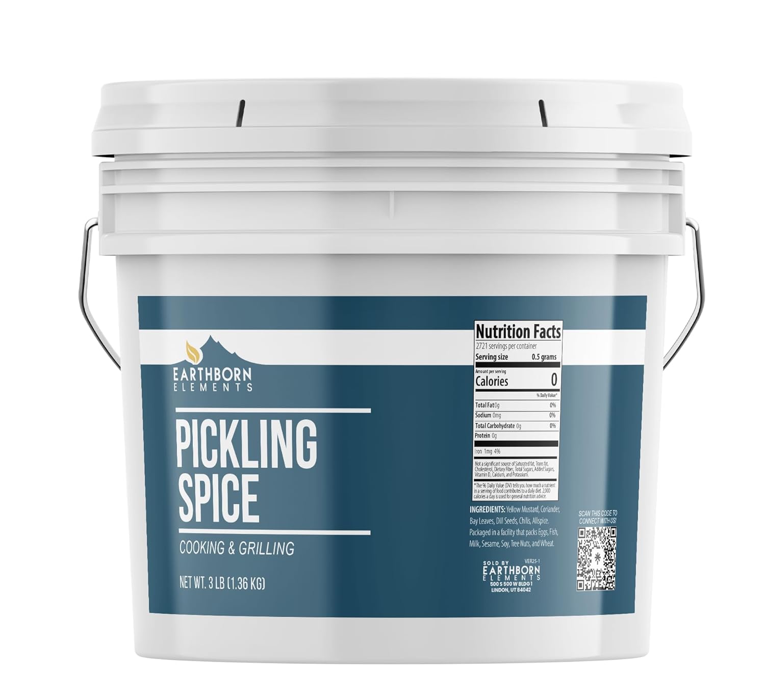 Earthborn Elements Pickling Spice 1 Gallon Bucket, Blend, Canning, Cooking & Grilling