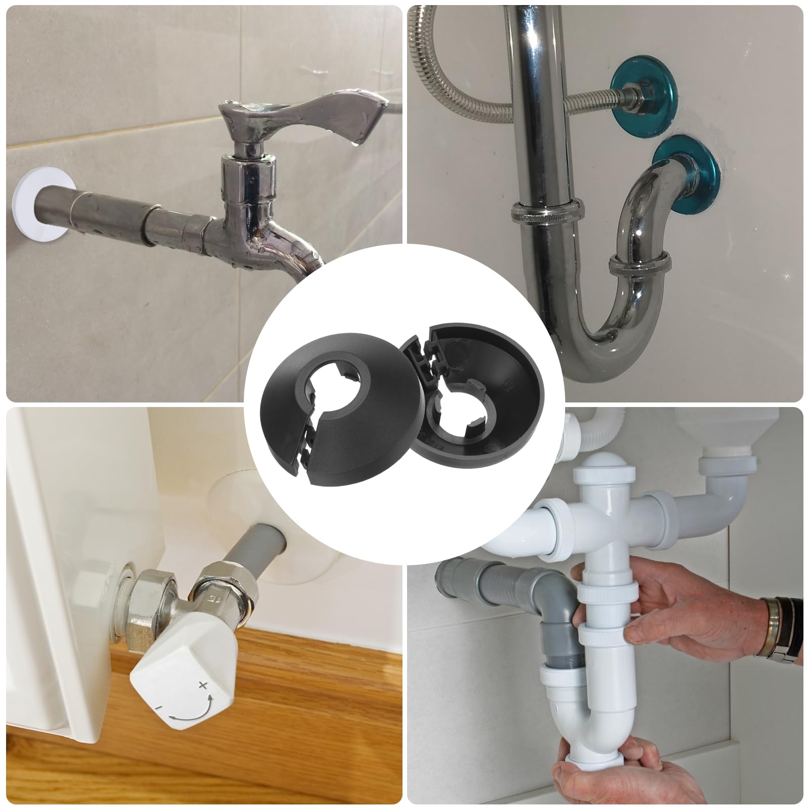 VEMCO DECORATIVE PLASTIC PIPE COVER WHITE 1M R503 | Building Supplies