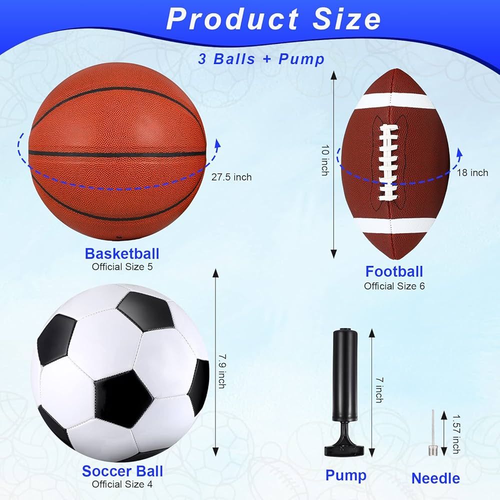 Amazon.co.jp: Libima スポーツボール3点セット 公式サイズ 5