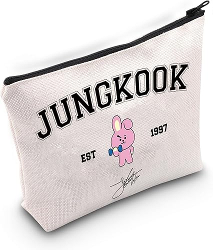 BLUPARK Singer Merch K-pop Personajes Bolsa Bangtan Boys Regalo para Cantante del Ejército Fan Regalo BT Inspirado Bolsa Bolsa Bolsa con Cremallera,