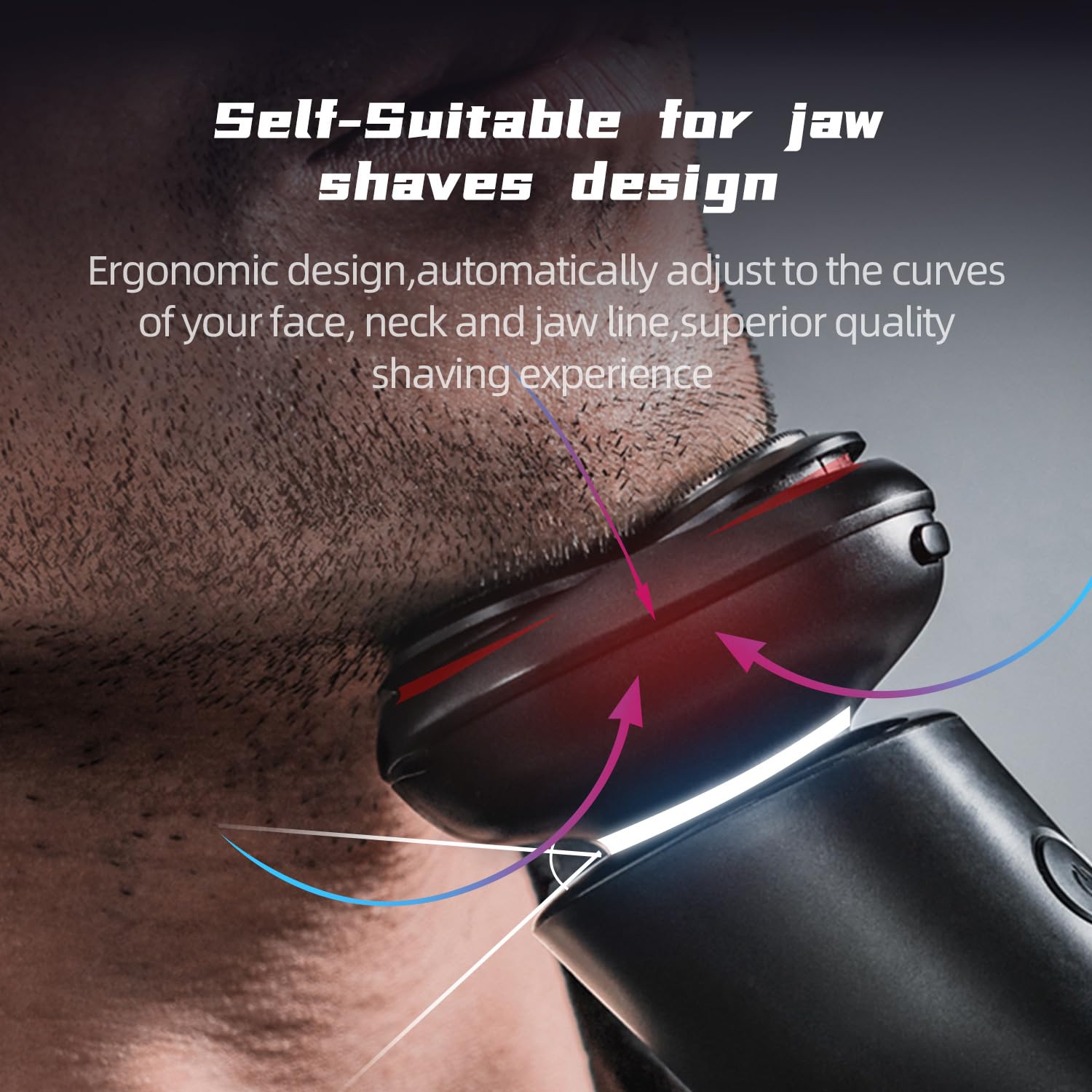 Afeitadora eléctrica rotativa para hombre, cabezal de corte flotante 3D, cabezal de corte flotante tipo c de una hora de carga rápida, resistente al agua, con pantalla LED, afeitado en seco y húmedo, 3