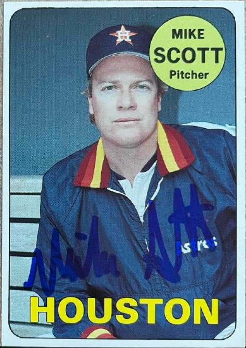 Mike Scott Autographed 1990 Baseball Card Magazine Repli Cards #7
