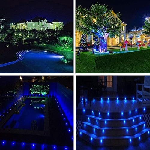 Miniatura 8 de Youngine - Paquete de 2 luces LED de bajo voltaje de 12 V, impermeables, para exteriores, paredes, árboles, banderas, focos de 5 W, COB, jardín,
