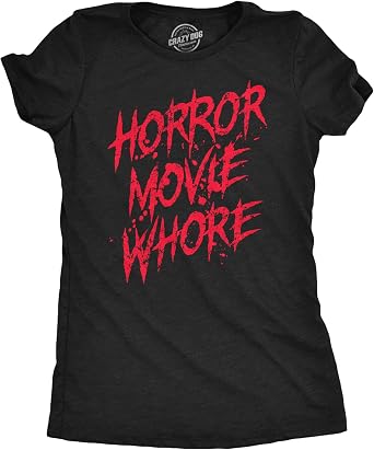 Halloween Womens T-Shirt Horror Whore Sarcastic Funny Tees