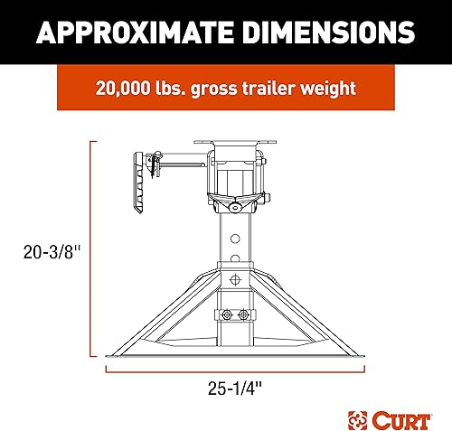 Miniatura 10 de CURT 16600 CrossWing - Enganche ligero de 5 rueda, 20,000 libras.