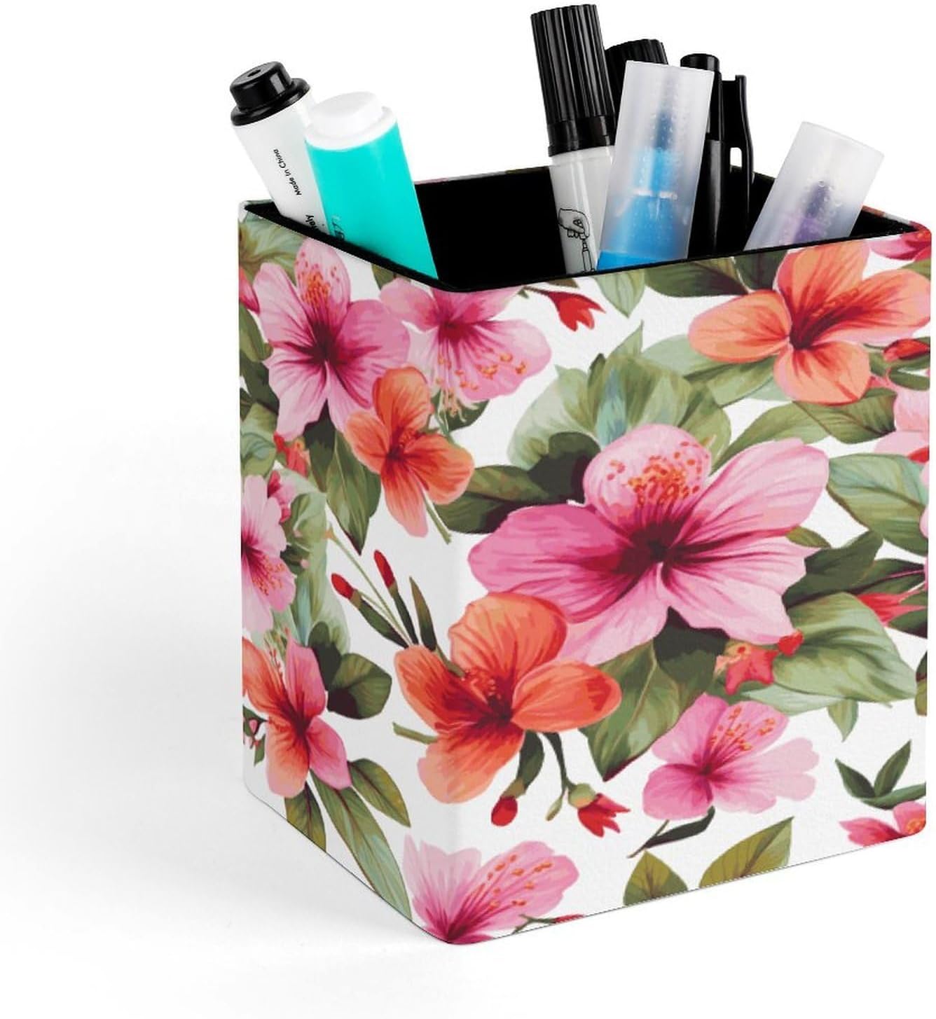 Pencil Holder for Office Supply Hawaiian Flower Desk Organizer
