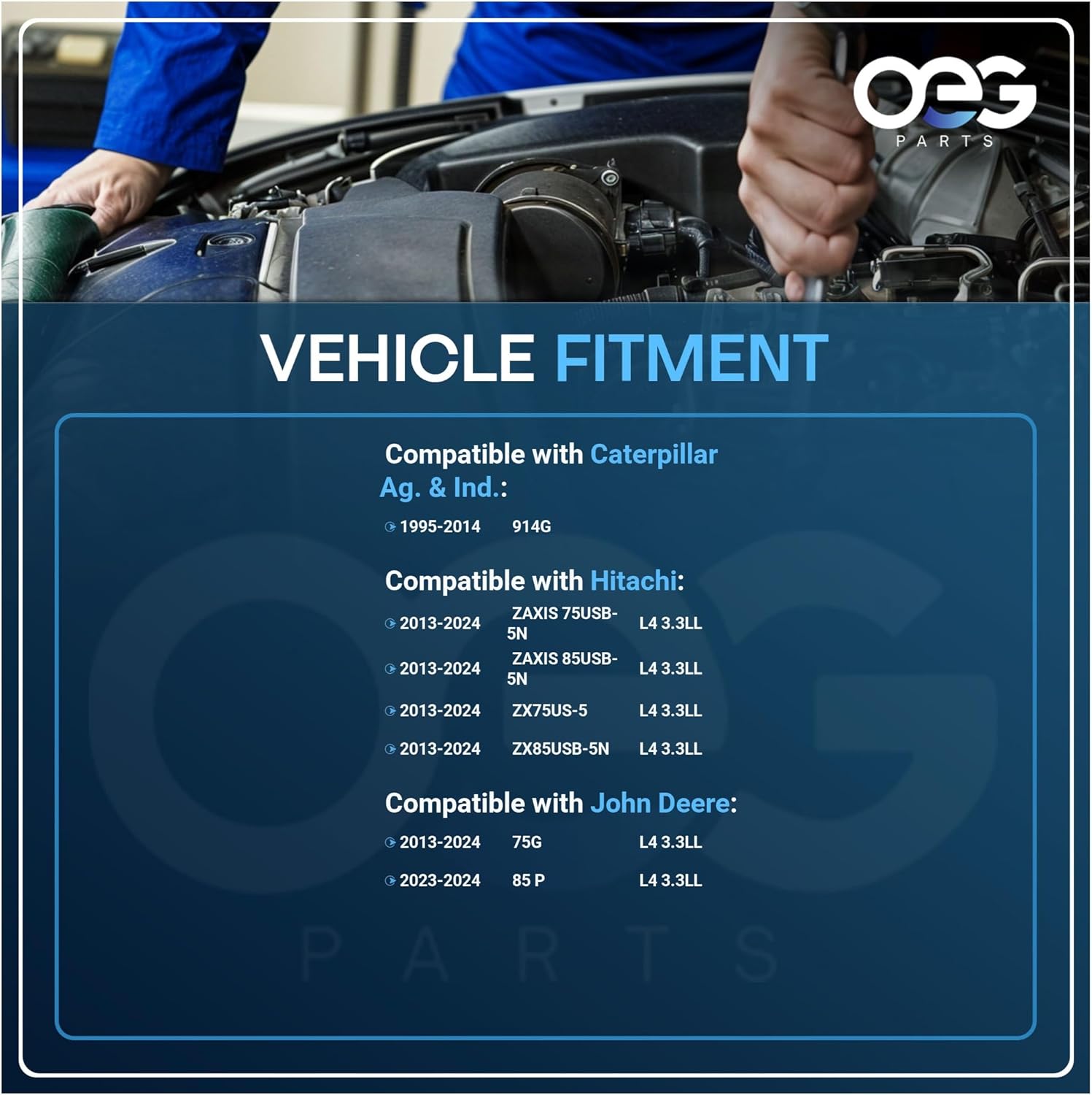 OEG Parts New Alternator Compatible With Caterpillar Wheel Loader 914G CAT 3054 0R9437, 3E7772, OR9437, 0210800480, 1012117920, AND0543, 40052218