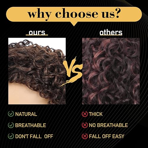 Miniatura 10 de Pelucas de cabello humano corto y rizado para mujeres negras, 10 pulgadas, peluca de cabello humano brasileño rizado, parte lateral profunda, corte