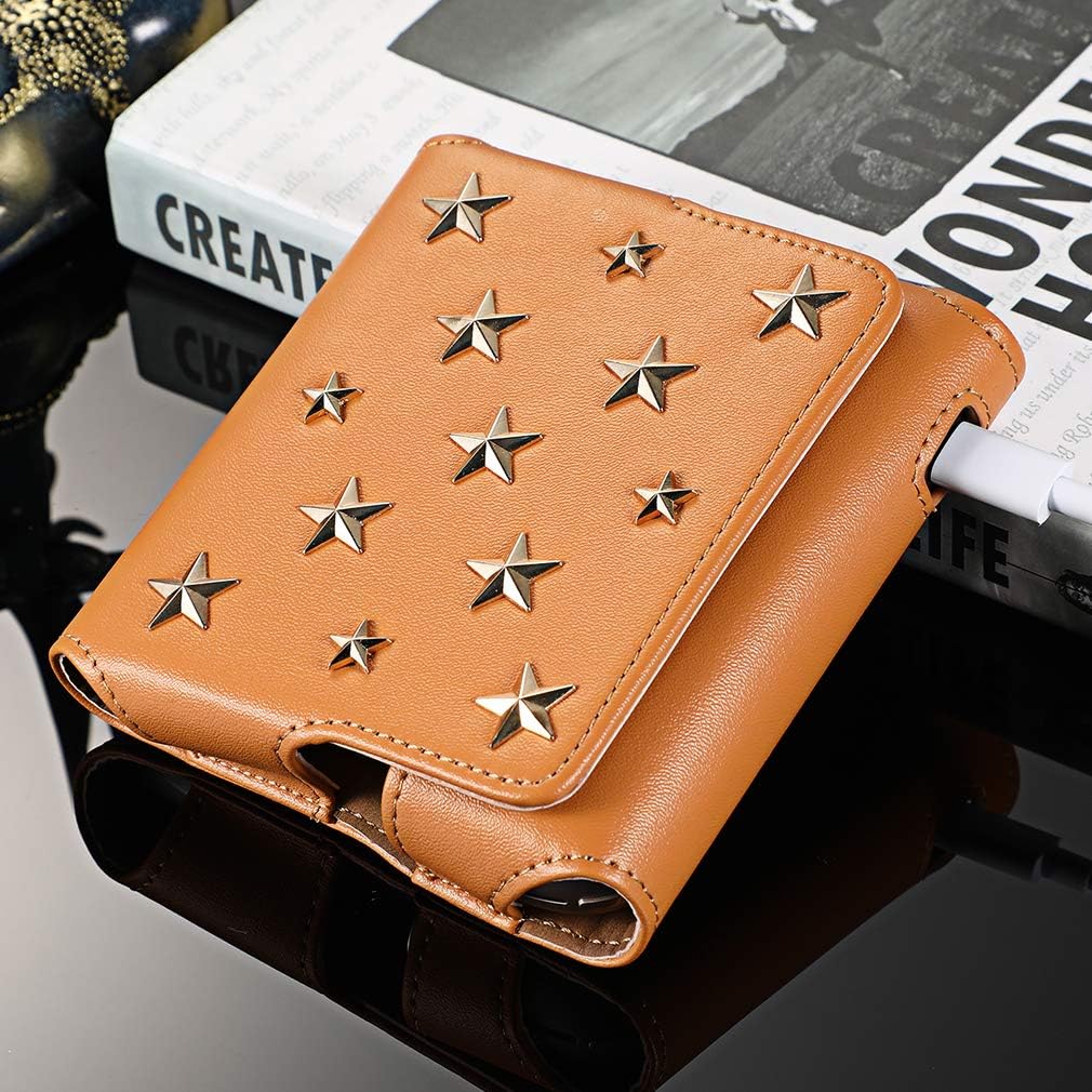 PU Leather Case Carrying Case Compatible with IQOS 3 3.0 IQOS 3 DOU Case Electronic Cigar Protective Holder Skin Shell Cover Box (Brown)