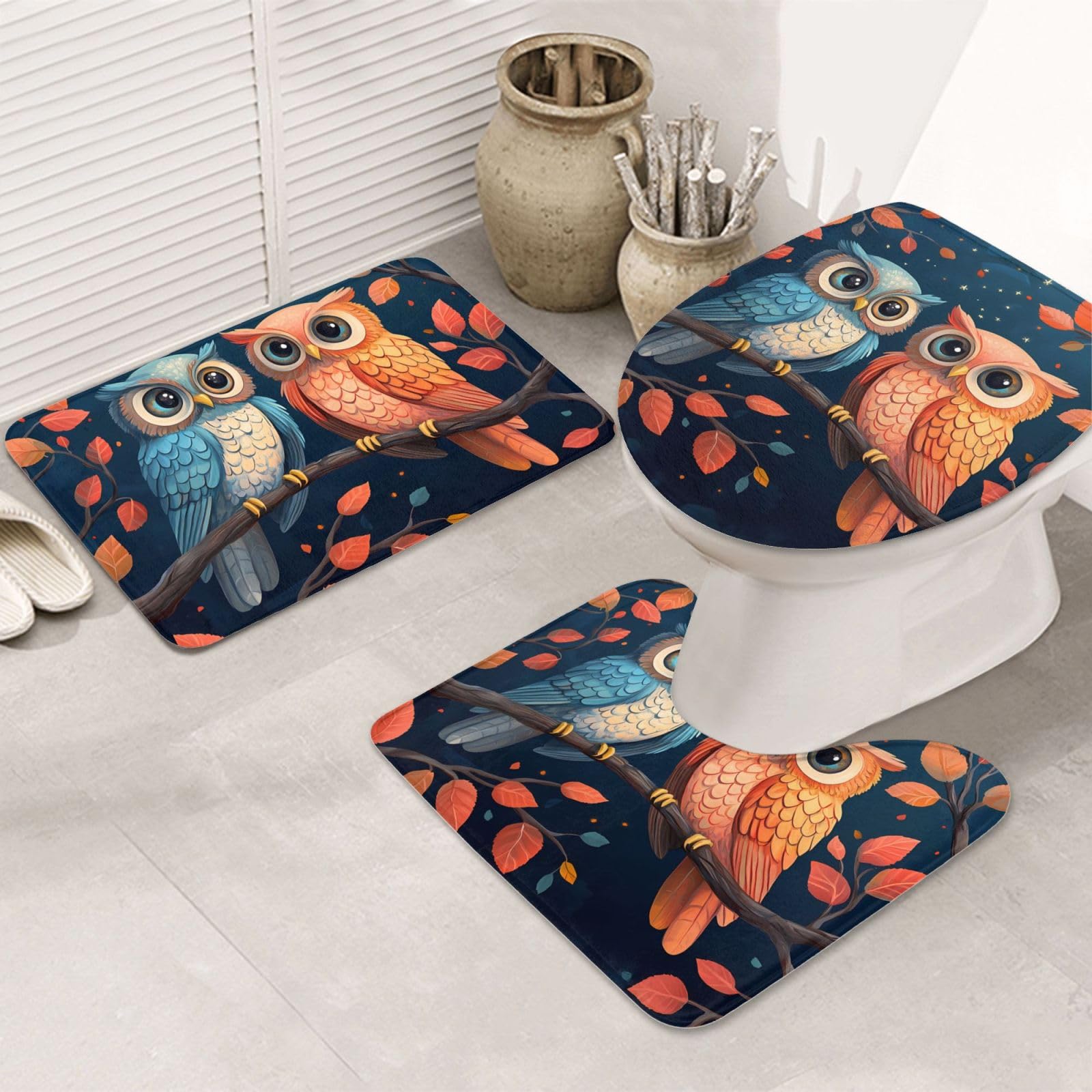 Alfombrilla de baño lavable a máquina en microfibra absorbente juego triple