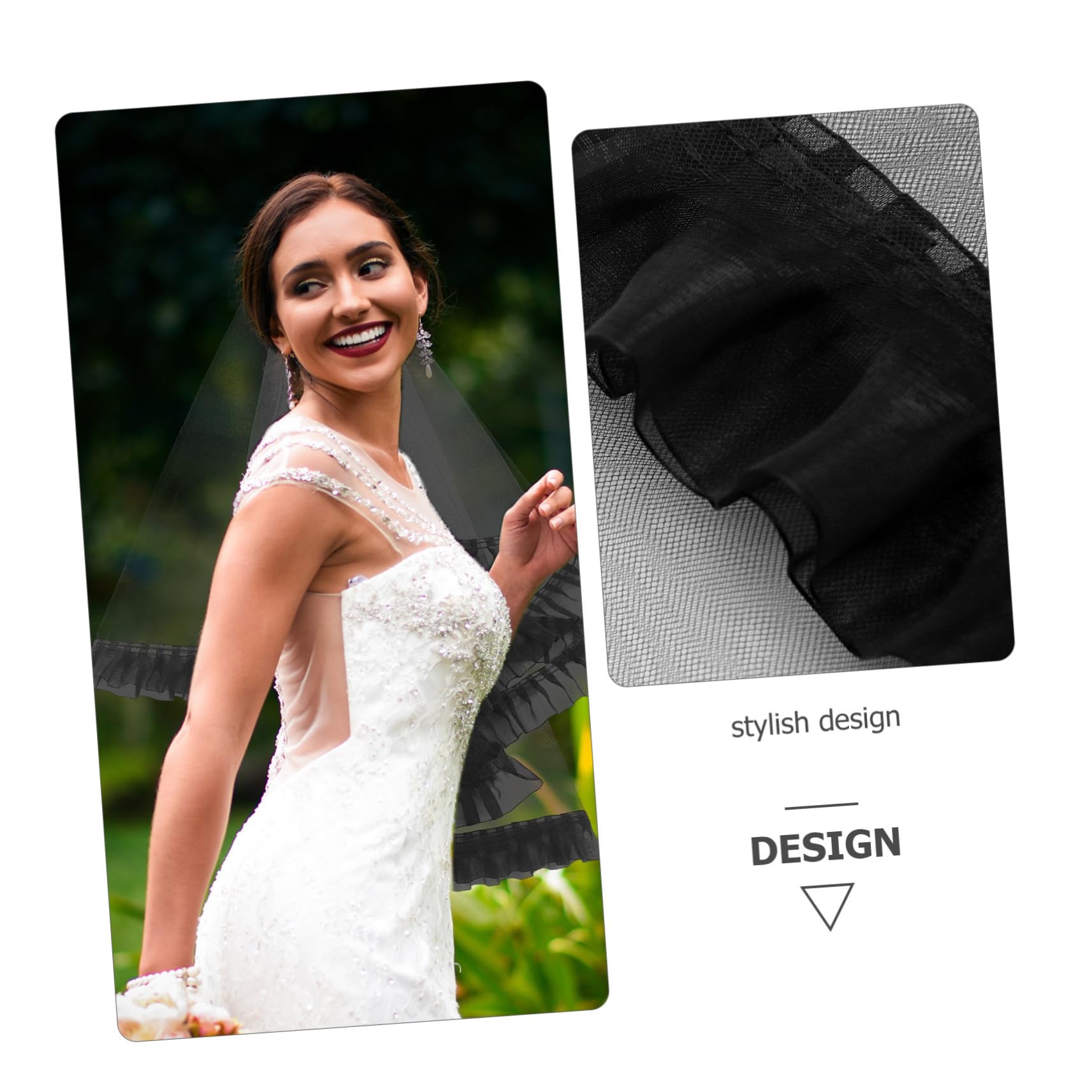 SOIMISS 3stücke Braut Schleier Aus Spitze Eleganter Hochzeits Schleier Mit Haarkamm Für Braut Für Hochzeitszeremonie Fotoshootings Und Verlobungsfeiern Stilvolles Design Mit