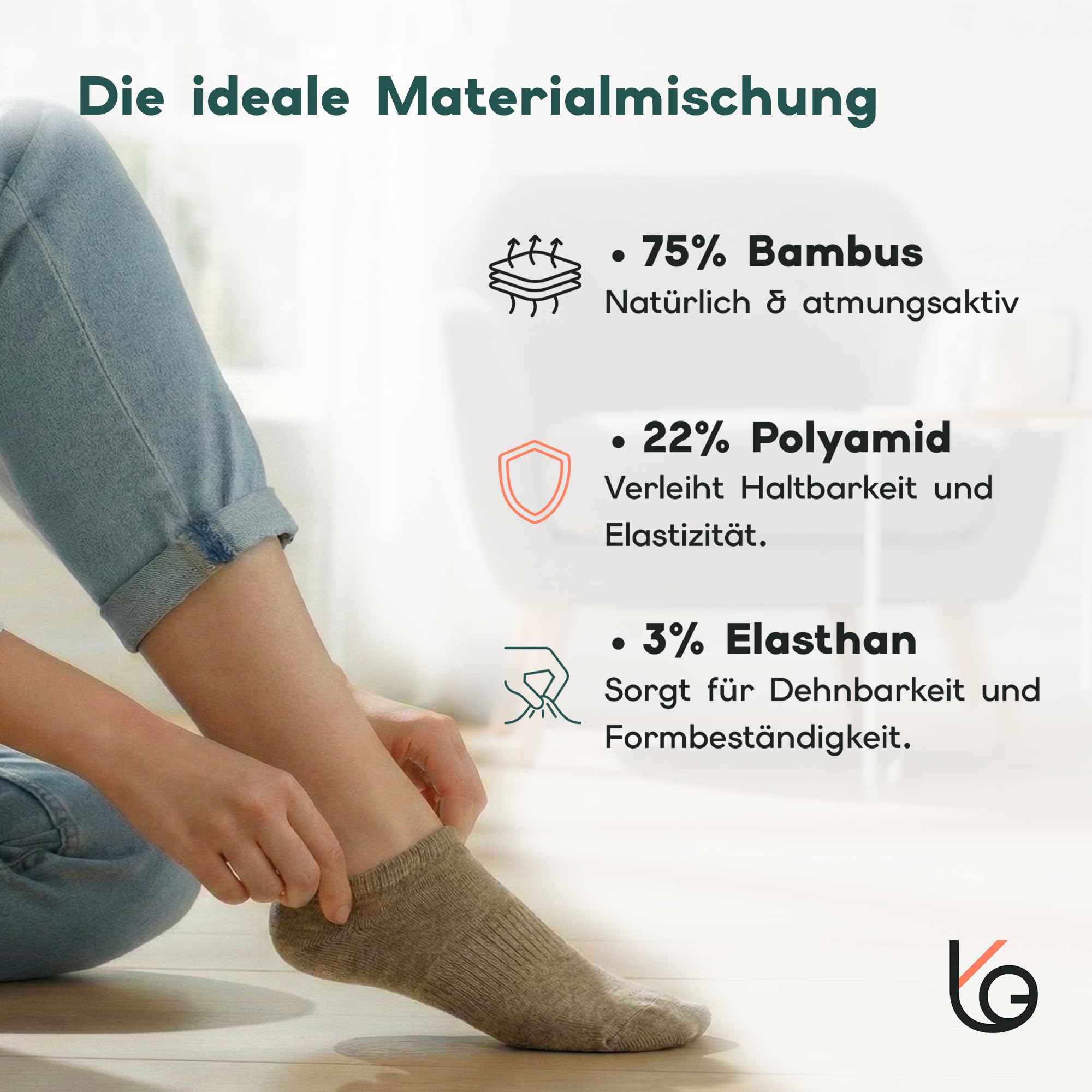 6 Paar No Show Socken mit Rutschfester Y-Ferse für Damen und Herren aus Bambus Atmungsaktive Unsichtbare Sneaker Socken für Alltag und Arbeit Schwarz, Weiß und Beige 35-38, 39-42, 43-46
