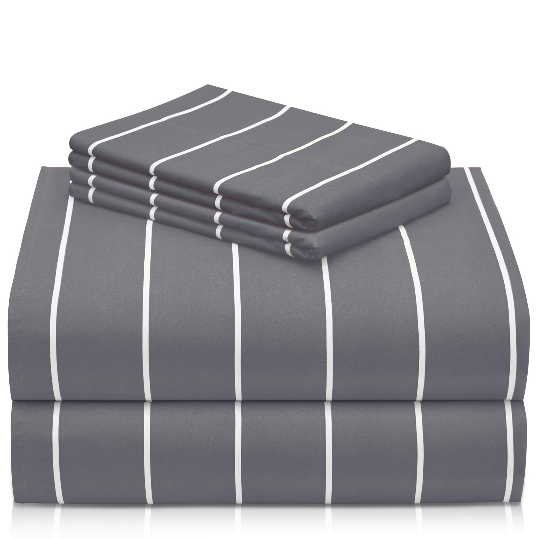 LuxClub Striped Light Grey