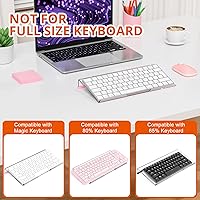Vista 7 de Richboom Soporte de teclado de computadora para escritorio, 11.8 pulgadas, pequeño elevador de teclado acrílico transparente, 78 teclas, elevador