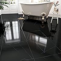 Vista 10 de WESTICK Azulejos autoadhesivos de mármol blanco para despegar y pegar, azulejos de suelo de cocina impermeables para despegar y pegar, azulejos