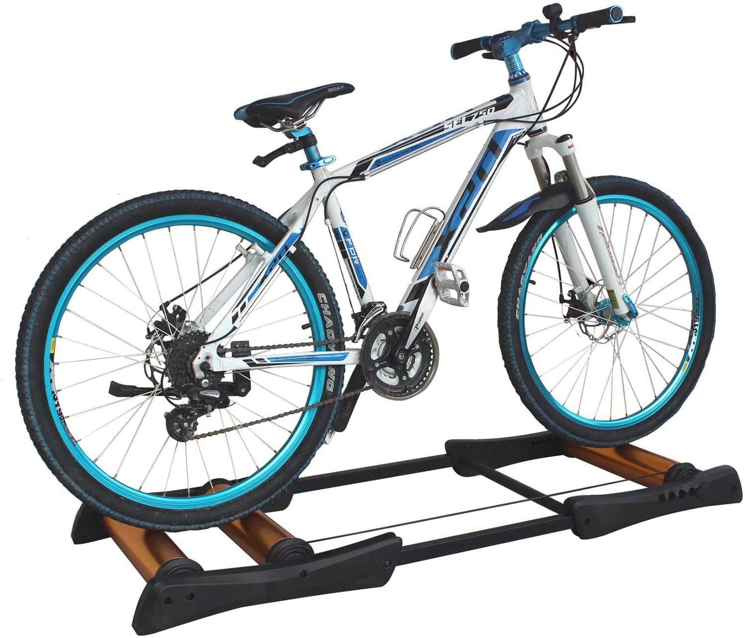 BATLAM Fahrradtrainer, Fahrrad-Turbo-Trainer, Indoor-Übungsständer 24-29 Zoll Radfahren Training Fitness Faltbarer Widerstandstrainer,Rot (Rot normal)