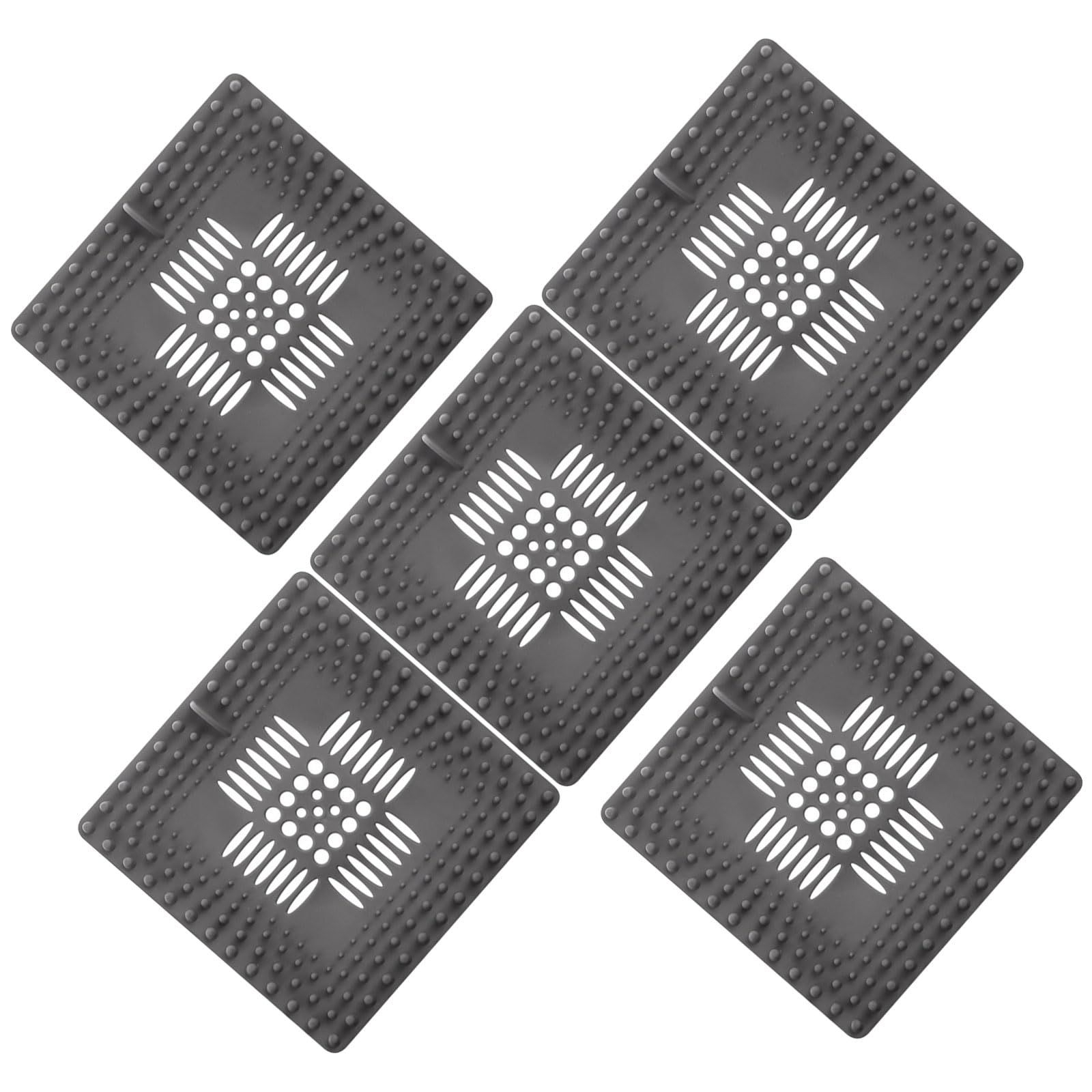 Jazuaiao Of 5 Shower Drain Hair Traps Flexible Sturdy Materials Easy to Installion for Bathtub and Kitchen Sinks Bathtub Drain Protectors