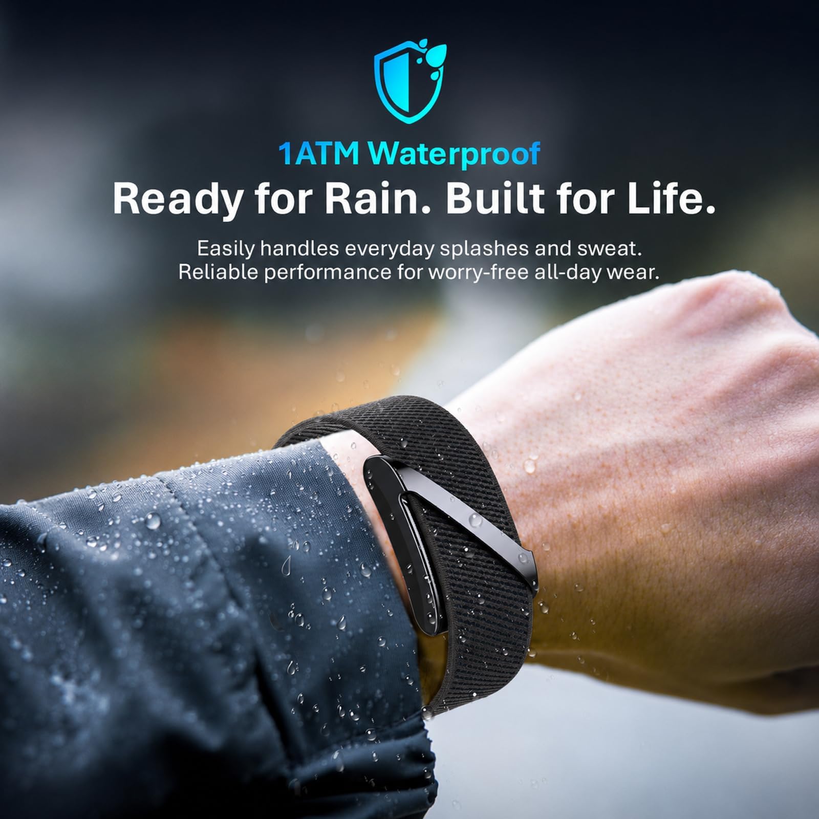 findtime Monitor de actividad sin pantalla 24/7, monitor de frecuencia cardíaca, pulsera inteligente de sueño, oxígeno en sangre, detección de caídas, alerta SOS, 1 ATM, impermeable, podómetro