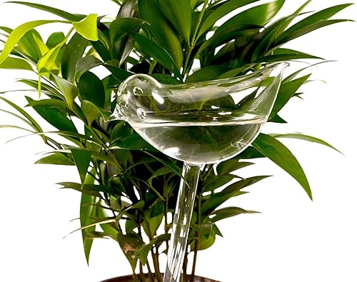 Miniatura 6 de Globos de riego de plantas de vidrio, globos de riego automático en forma de pájaro, inserto de maceta de riego automático, dispositivos de riego de