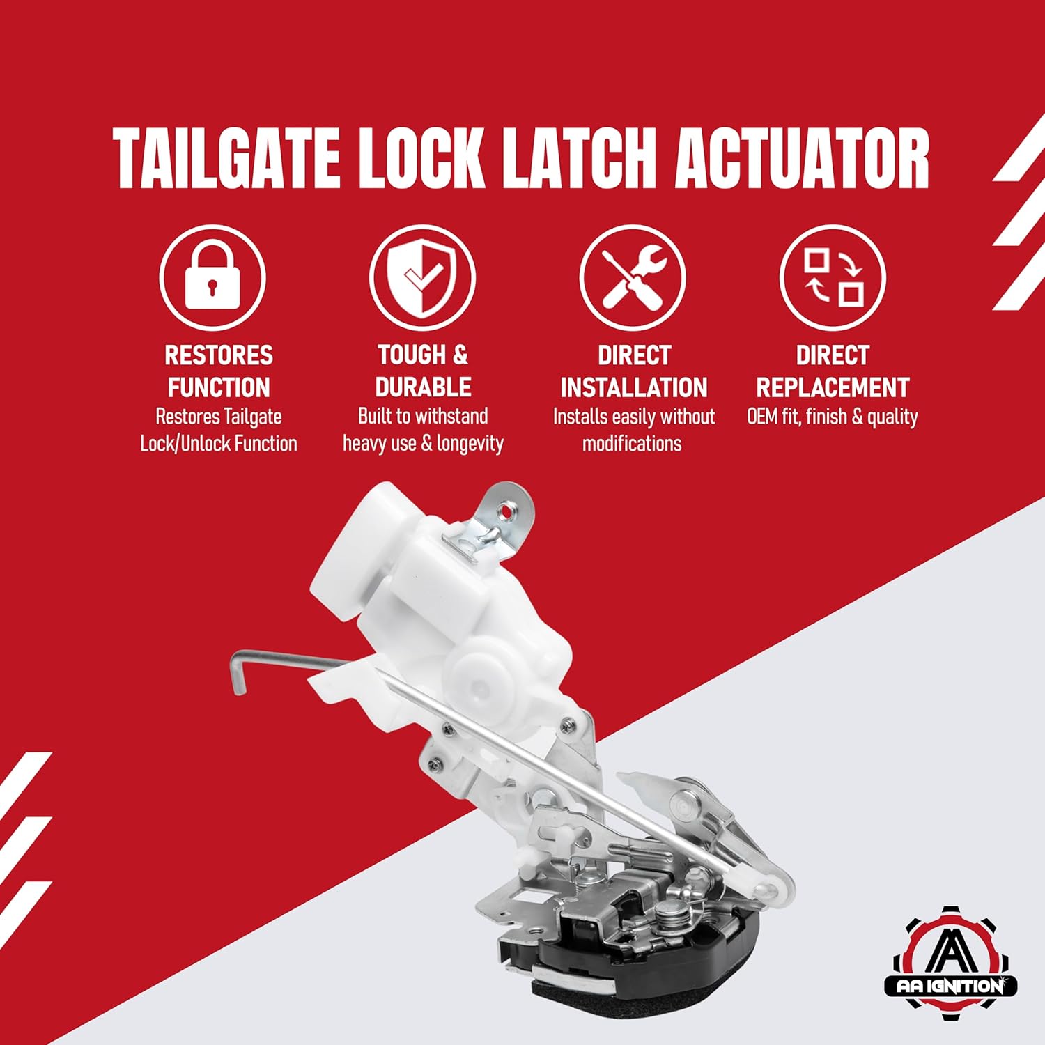 Rear Tailgate Trunk Latch Lock Actuator Replacement by AA Ignition - Compatible with Toyota Vehicles - 2007, 2008, 2009, 2010, 2011, 2012, 2013, 2014 FJ Cruiser - Replaces 69110-35071, 69110-35070