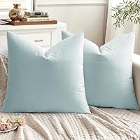 Vista 132 de EMEMA Paquete de 2 fundas de almohada de terciopelo, decorativas, cuadradas, suaves, sólidas, para sofá, dormitorio, silla o automóvil, 18 x 18 Gris