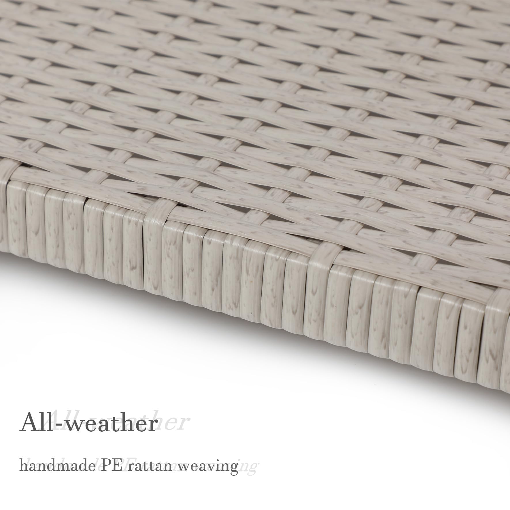Elevated Waterproof Dog Beds with Egg Crate Foam Support, Outdoor Dog Sofa Bed PE Wicker Orthopedic Pet Bed with Washable Removable Cushion for Medium, Small Dogs (Light Gray) - image 8