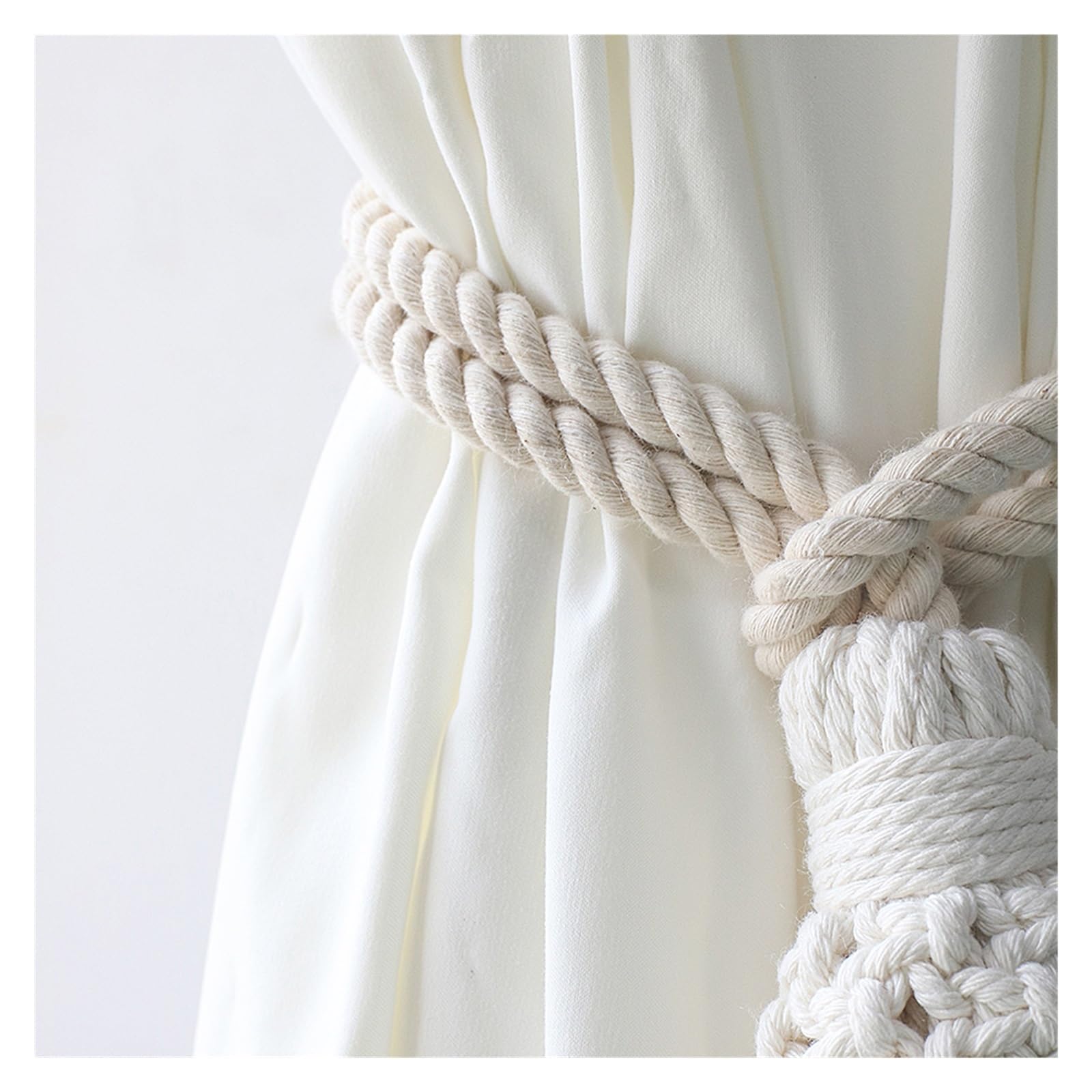 Cortinas Tejidas A Mano Cuerda Atada Tipo Simple Alzapaños Y Accesorios Para Cortinas Rojo Vino Sincero Hogar 