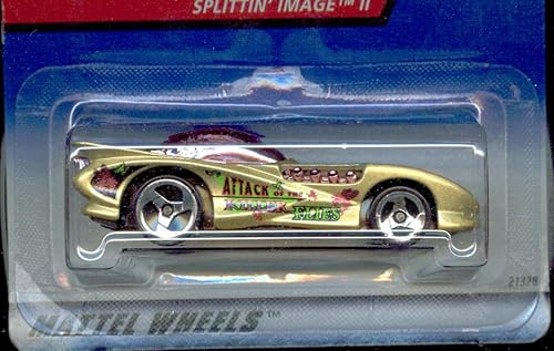 Miniatura 2 de Hot Wheels Mattel 1999 Escala 1:64 Terrorific Series Gold Splittin Image II Die Cast Car 4/4 #980