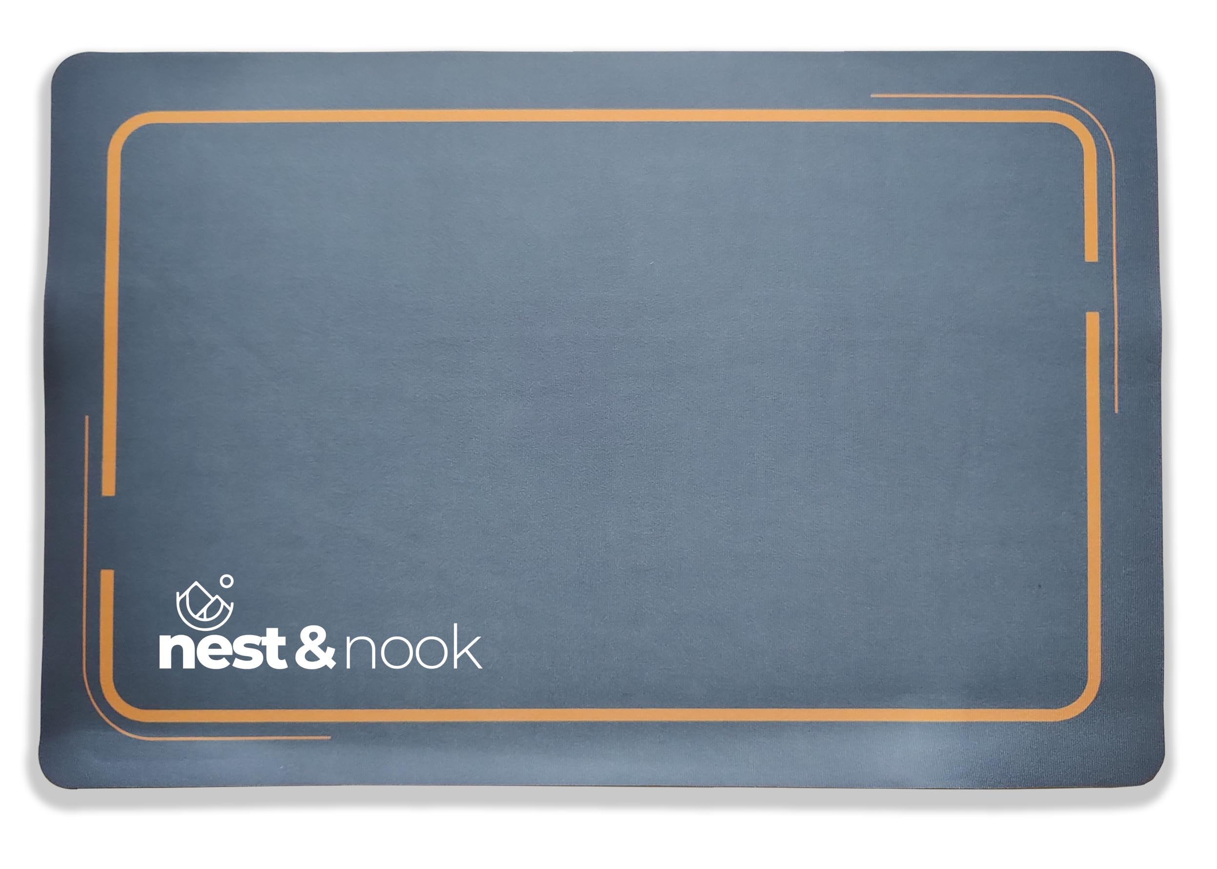 Nest & Nook Dish Drying Mat for Kitchen // Kitchen mat for Wet Utensils //Water Absorbent mat for Kitchen//Anti Slip mat Base (58*38 cms, Pack of 1) (Black with Golden Border) (B0DCW2X1T6) Amazon Price History, Amazon Price Tracker