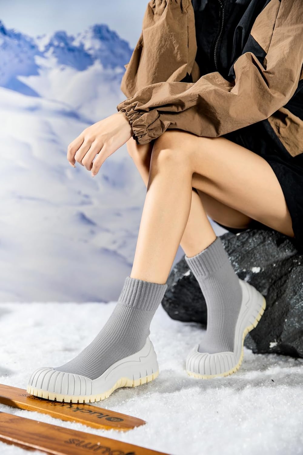 Winter Snow Boots Hiking Boots Waterproof Anti-Slip Warm Fur Lined Fur Lined Comfortable Shoes For Men And Women