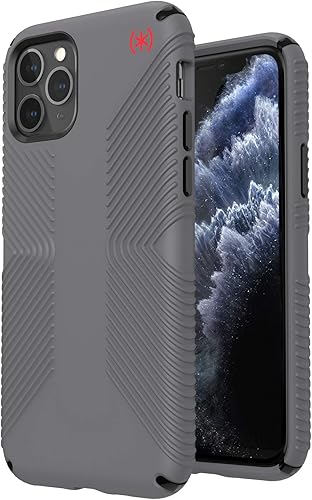 Miniatura 4 de Speck Productos Presidio2 Grip - Funda compatible con iPhone 11 Pro, gris grafitogris catedralnegrorojo sangre