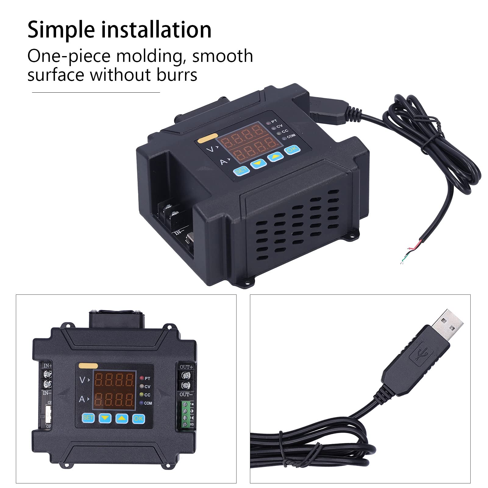 Modulo programmabile Alimentatore CC Regolatore di tensione regolabile Uscita 0 8A ad alta precisione per progetti elettronici fai-da-te Custodia in ABS