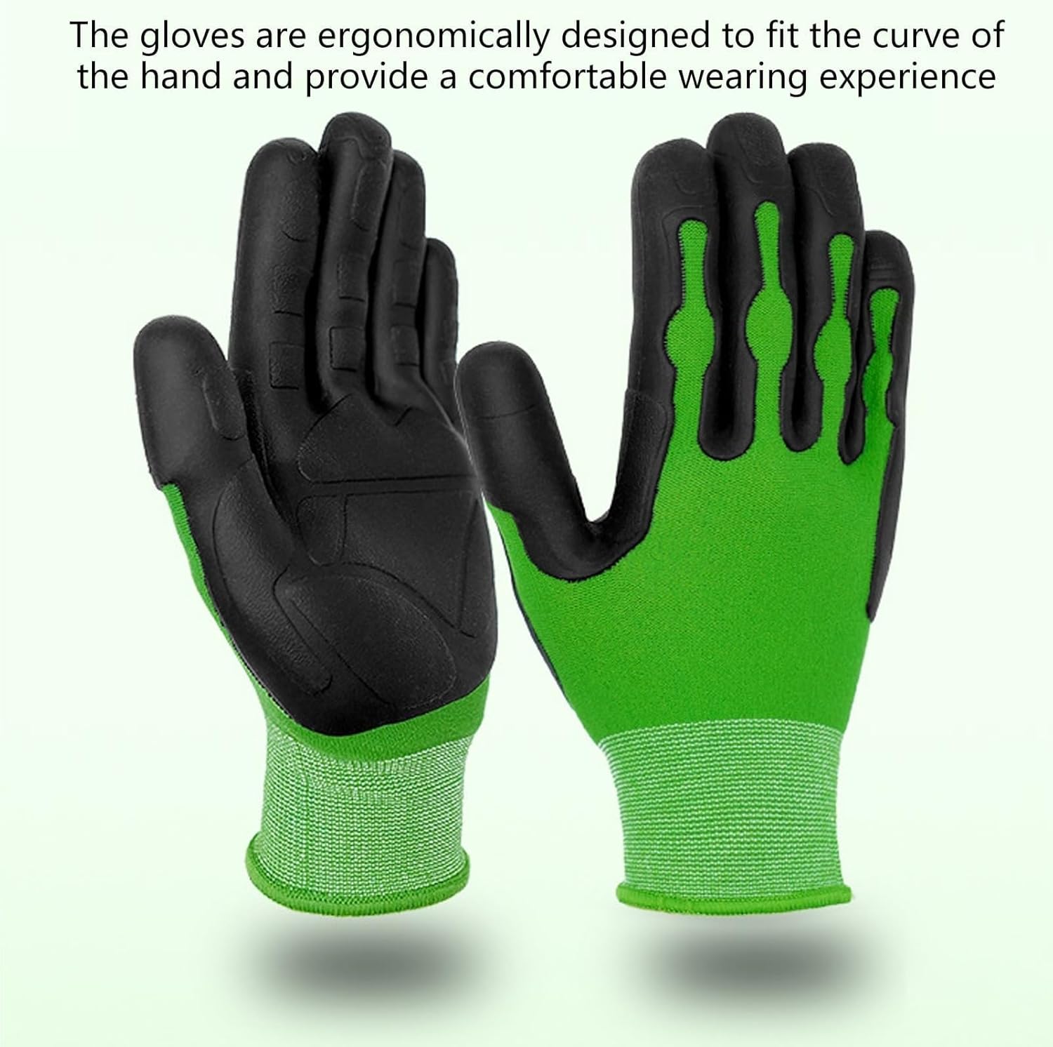 1 Pairs Welding Gloves, Nitrile Coated Gardening Gloves Suitable for General Duty Work like Logistics/Assembly/Utilities Public Works Black
