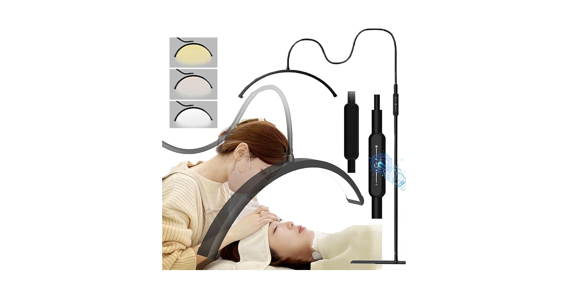 ♡ほぼ未使用♡ハーフムーンLEDライト♡ブラック ♡ほぼ未使用♡ハーフムーンLEDライト♡ブラック Amazon.co.jp