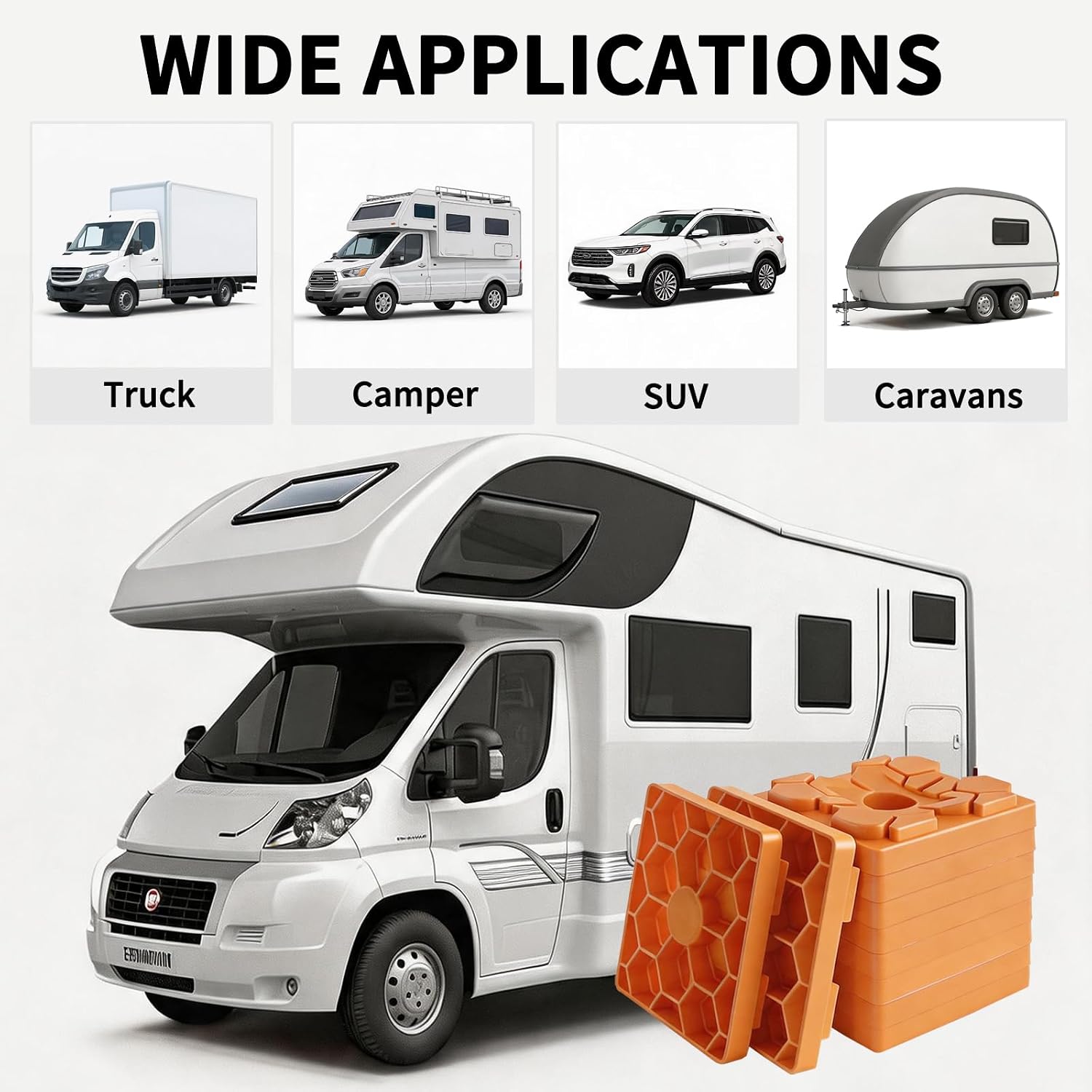 10 Pack Heavy Duty RV Leveling Blocks for Stabilizing