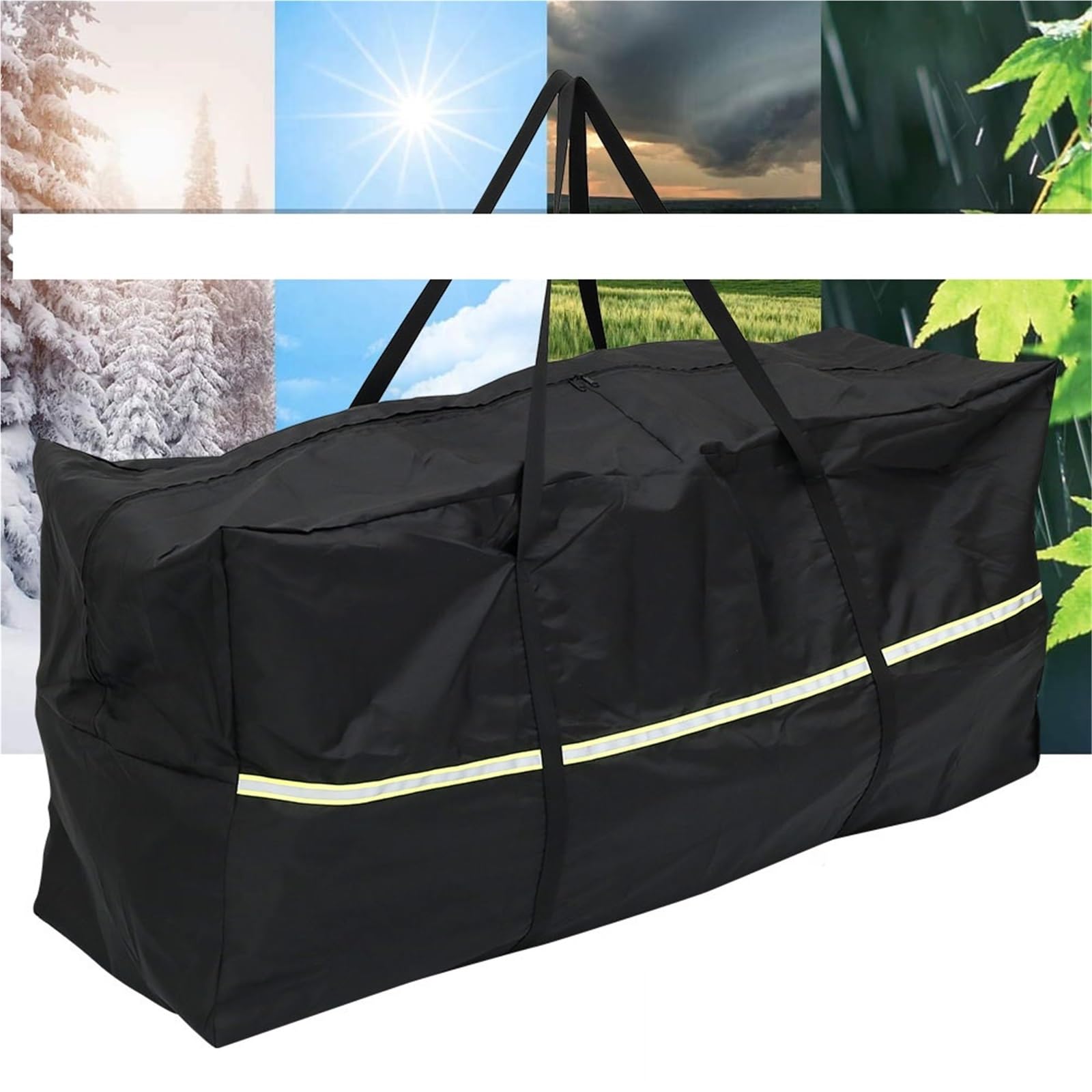 Borsa per Cuscini da Esterno Borsa portaoggetti for Cuscini da Giardino, Impermeabile, in Tessuto Oxford 210D Resistente, for Albero di Natale(210D 173x76x51)