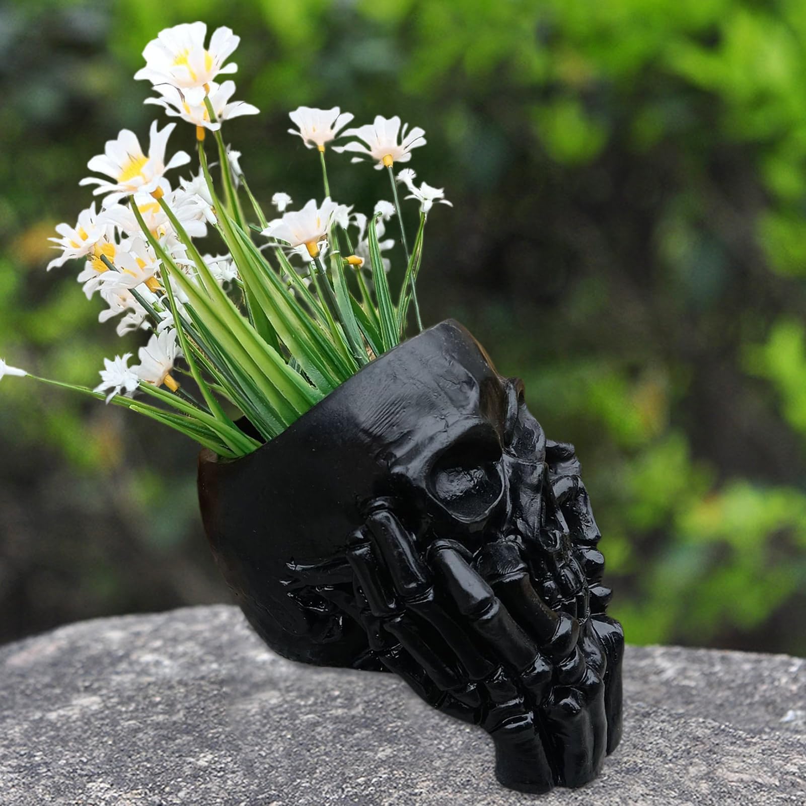 Amazon.com: Flower Vase, Skull Head Statue Planter for Gothic Home